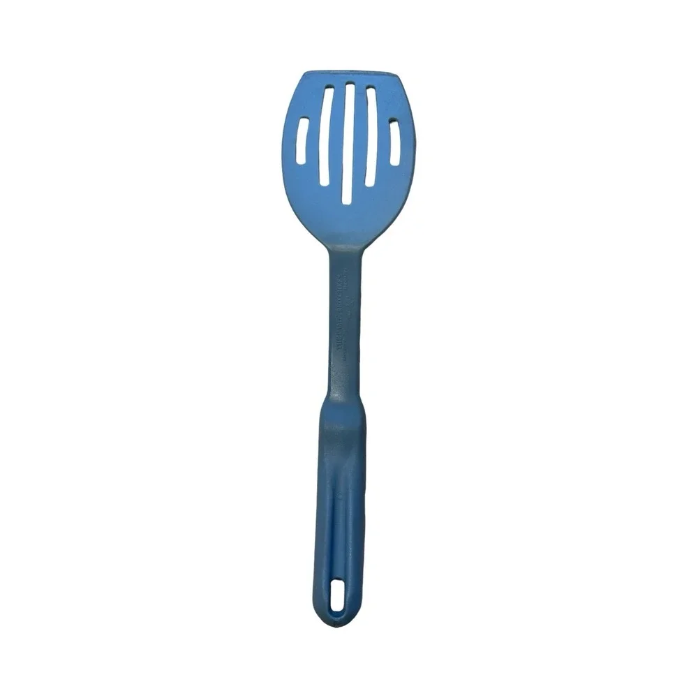 Pampered Chef Blue Slotted Turner Spatula Nylon Heat Resistant 428F 220C 1977‎